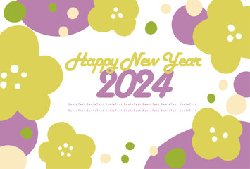 2024年の年賀状テンプレート　02