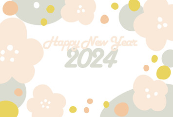 2024年の年賀状テンプレート　03
