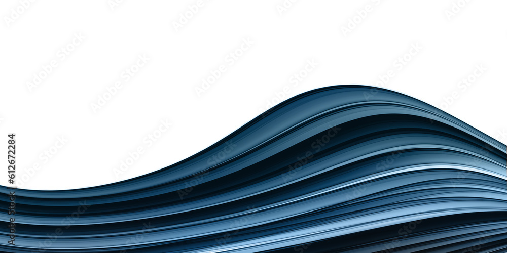 Poster Abstract smooth curve background dark blue gradient color with fluid with white space for text, banner