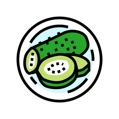 cucumber cosmetic plant color icon vector. cucumber cosmetic plant sign. isolated symbol illustration
