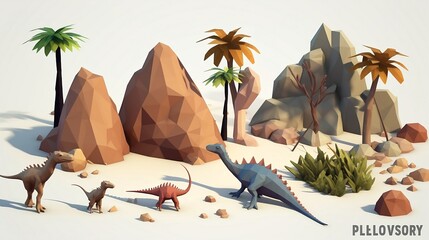 set of dinosaurs