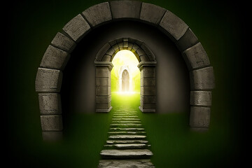 Fototapeta premium Realm Gateway: A Portal to Mystical Dimensions