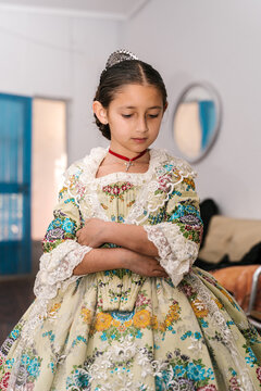 Cute girl dressed up for Las Fallas