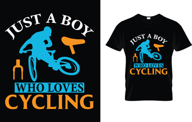Just A Boy Who Loves Cycling T-Shirt 
