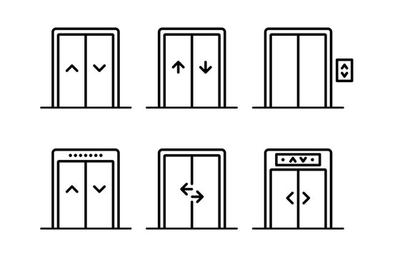 Elevator icon lift isolated on white background. for app web logo banner poster icon - SVG File