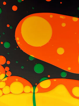 Colorful Oil on Water Abstract