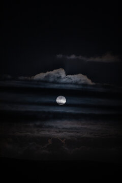 Full moon with clouds