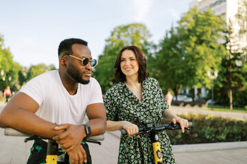 Happy Couple On The Date Outdoors