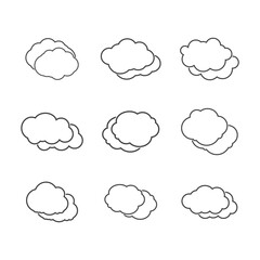 Cloud illustration logo icon vector flat design