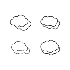 Cloud illustration logo icon vector flat design