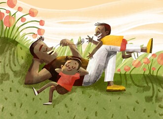 relaxing family