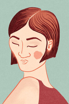 Japanese woman with Magnolia flowers