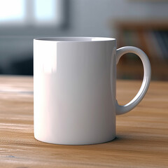 Realistic white cup mockup 3d render ai generated