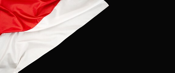 Red and white Indonesian flag banner