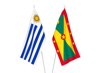 Oriental Republic of Uruguay and Grenada flags