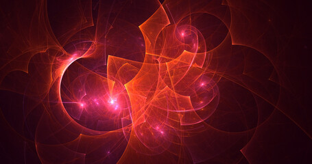 3D rendering abstract colorful fractal light background