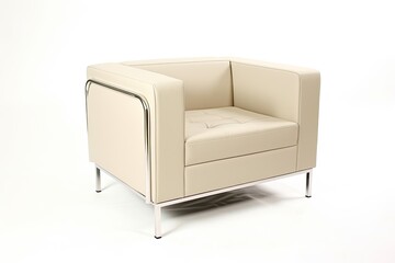 Synthetic Leather Modular Beige Single Sofa