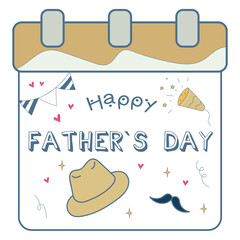 Naklejka premium Happy Father`s day doodle illustration