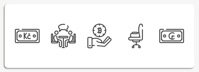 mall outline icons set. thin line icons sheet included idea bulb, seo and web, rejected, annonymous, sport clothes vector.