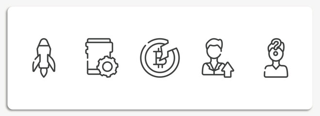 business outline icons set. thin line icons sheet included estimate, coworking, old watch, dive, retailer vector.