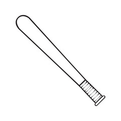 baseball bat line vector illustration