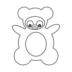 doll outline vector illustration