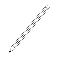 pencil line vector illustration