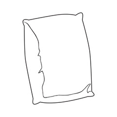 sack line vector illustration