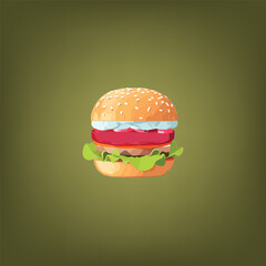 A nice and fresh Burger Vector, Burger illustration.