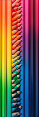 Colored pencils arranged on the background, colorful background