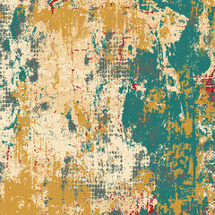 The grunge texture is yellow. Abstract color background. Vector template of a scratched colored board