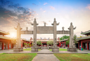 Chinese ancient buildings and archways