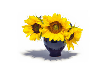sunflower in a glass vase