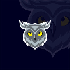 Naklejka premium Owl mascot logo design with modern premium vector illustration.