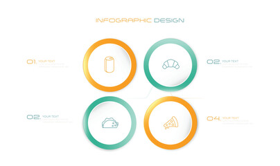 Infographic design template with place for your data. Vector illustration. 
Infographic, Icons, Timeline - Visual Aid, Template, Circle