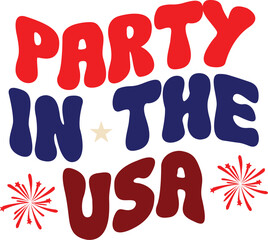 Retro 4th of July SVG design cut files