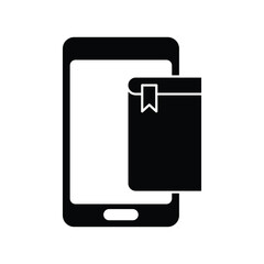 E-book reader icon design. isolated on white background. vector illustration