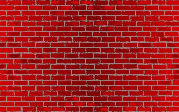 Shiny Maroon Color Brick Wall - Illustration, 
Abstract vector background
