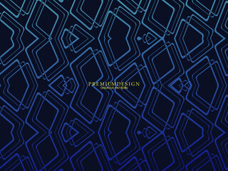 Premium background design with diagonal dark blue stripes pattern. Vector horizontal template, for digital lux business banner, contemporary formal invitation, luxury voucher, gift certificate, etc.