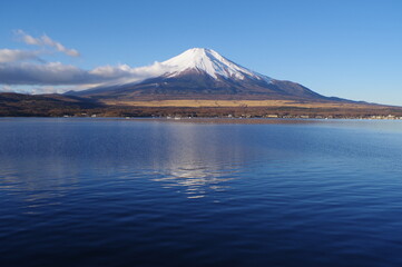 富士山と湖