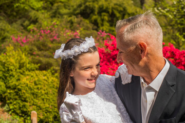 Portraits of the twins first holy communion