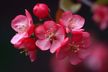 A close-up photograph of pink and white flower blossoms on a crabapple tree.