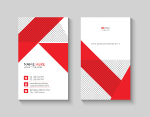 Modern vertical business card design template