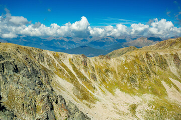 Pyrenees Pessons peak and lakes in Andorra	 - obrazy, fototapety, plakaty