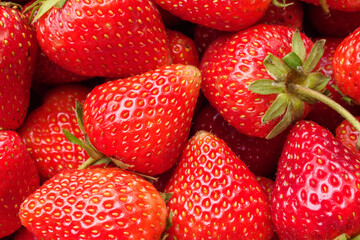 Fresh organic red strawberry fruit background