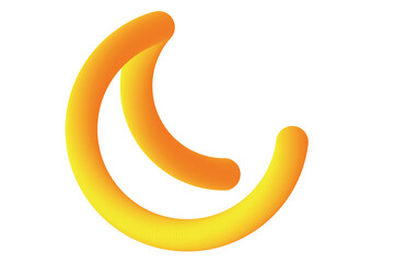 3D Crescent moon