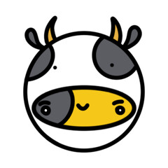 Fototapeta premium cow draw