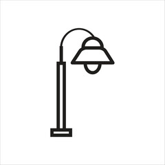 garden lamp vector icon logo template