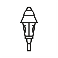 garden lamp vector icon logo template