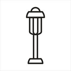 garden lamp vector icon logo template